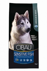 CIBAU Dog Adult Sensitive Fish&Rice Medium Maxi 12+2kg