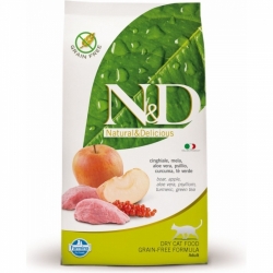 N&D Grain Free CAT Adult Boar & Apple 10kg + DOPRAVA NEBO 140 Kč ZDARMA!