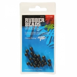 Gumové kuličky Rubber Beads Transparent Green 3mm,20ks 