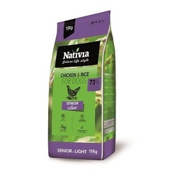 Nativia Senior&Light 15 kg + DOPRAVA NEBO DÁRKY ZA 40 KČ ZDARMA, NAVÍC AKCE 10+1 GRATIS!