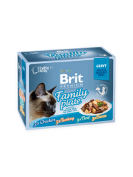 Brit Premium Cat Pouch Family Plate Gravy 12x85g