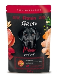 Fitmin For Life Menu meat mix 97% MASA 350g 9+1 ZDARMA!