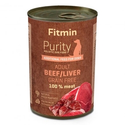 Fitmin Purity konzerva hovězí+játra 400 g - kusy masa!