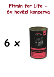 Fitmin konzerva pro dospělé kočky 6x415g - POMOC PRO MOUREK PROSTĚJOV!