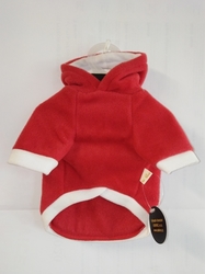 LE CHIEN - červený vánoční kabátek s kapucí S