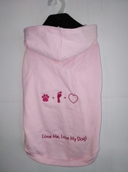 I LOVE PETS - růžová mikina s nápisem XL