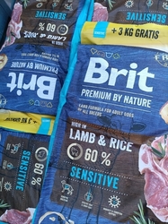Brit Premium by Nature Sensitive Lamb 15kg + 3kg ZDARMA