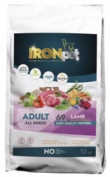 IRONpet Dog Adult All Breed Lamb (Jehněčí) 12 kg - EXP 7.2021