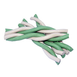 JERKY tyčka kroucená green/white 50ks/12,5c