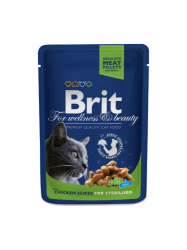 Brit Premium Cat Pouches Chicken Slices for Sterilised