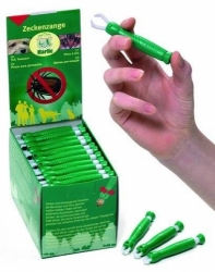 Kleště na klíšťata zelené plast 