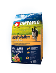 Ontario Adult Medium Lamb & Rice 2,25kg