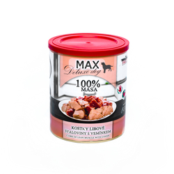 MAX deluxe KOSTKY HOVĚZÍ SVALOVINY s vemínkem 800g