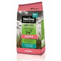 Nativia Puppy Lamb&Rice 15 kg + DOPRAVA NEBO DÁRKY ZA 40 KČ ZDARMA, NAVÍC AKCE 10+1 GRATIS!