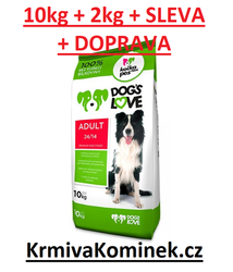 Kočka není pes Dog´s love ADULT 10kg+2kg+SLEVA+DOPRAVA