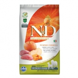 N&D GF Pumpkin DOG Adult M/L Boar & Apple 2,5kg PAMLSKY ZA  44 KČ ZDARMA 