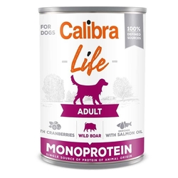 Konzerva pro psy Calibra Adult divočák+brusinky 400g