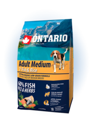 Ontario Adult Medium Fish & Rice 2,25 kg