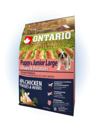 Ontario Puppy & Junior Large Chicken & Potatoes 2,25 kg