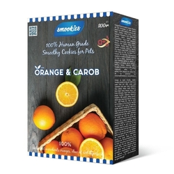 SMOOKIES Premium ORANGE - pomerančové sušenky s karobem 200g 