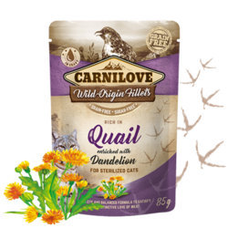 Carnilove Cat Pouch Quail & Dandelion sterilized  85g