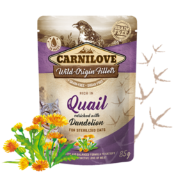 Carnilove Cat Pouch Quail enriched with Dandelion 85g