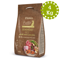 Fitmin dog Purity Semimoist Rabit+Lamb 4kg - MĚKČENÉ