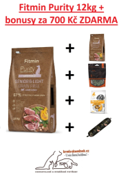 Fitmin dog Purity Grain Free Senior&Light Lamb 12kg + DÁRKY ZA 700 Kč