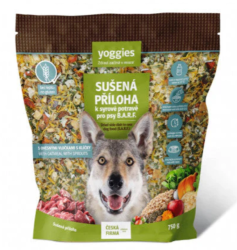 Yoggies Sušená příloha s ovesnými vločkami k syrové potravě B.A.R.F. 750g