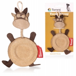 Kožená hračka pro psy MINI Natur kravička 13 cm