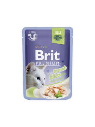 Brit Premium Cat Pouch with Trout Fillets in Jelly for Adult Cats 