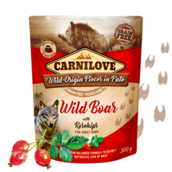 Carnilove kapsa Wild Boar with Rosehip 300g