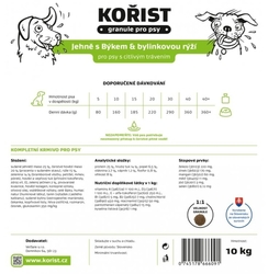 Kořist - Jehně s býkem a bylinkovou rýží - pro citlivé zažívání 3kg