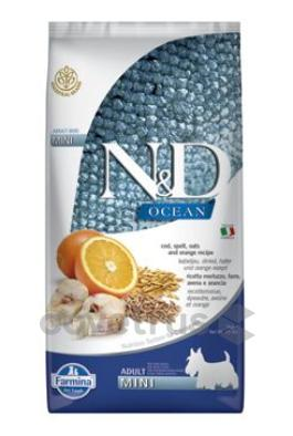 N&D OCEAN LG DOG Adult MINI Codfish & Orange 7kg + DOPRAVA NEBO 90 Kč ZDARMA!