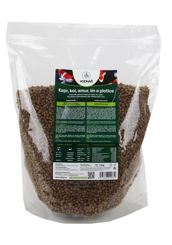 Krmivo pro ryby KAPR, KOI, AMUR, LÍN A PLOTICE 1,5kg