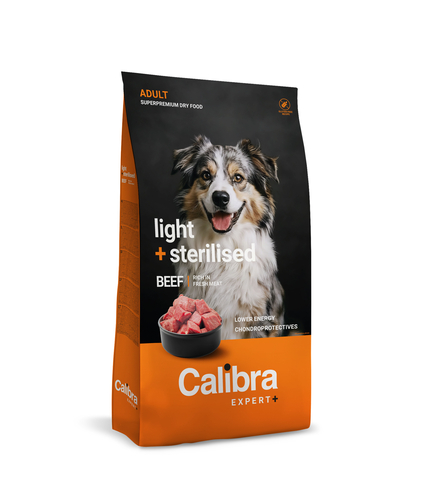 Calibra Dog EXPERT+ Adult Light & Sterilised Beef 750g