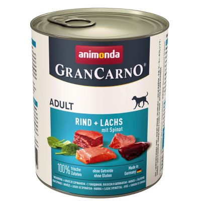GRANCARNO Adult - losos + špenát 400g