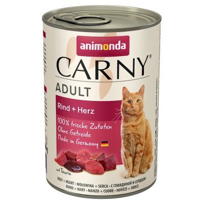  Konzerva pro kočky Animonda ADULT hovězí srdce 400g