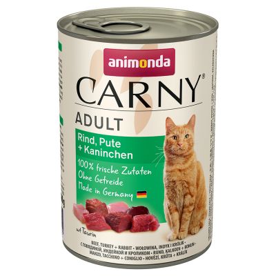  Konzerva pro kočky Animonda ADULT krůta/králík 400g