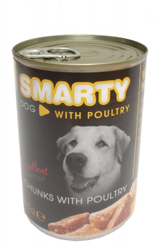 SMARTY chunks DOG POULTRY 410g