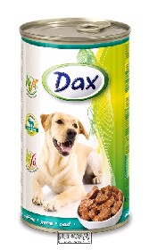 Konzerva pro psy Dax kousky zvěřina 1240 g