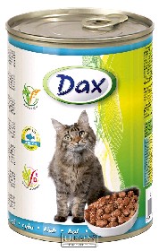 Konzerva pro kočky Dax kousky ryba 
