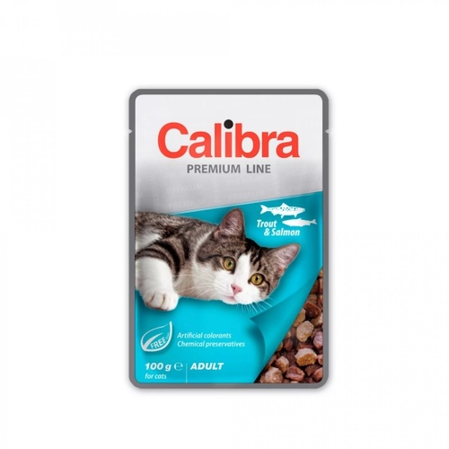 Calibra Cat kapsička pstruh a losos v omáčce 100g