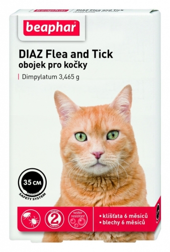 Antiparazitní obojek pro kočky BEAPHAR 35cm DIAZ 
