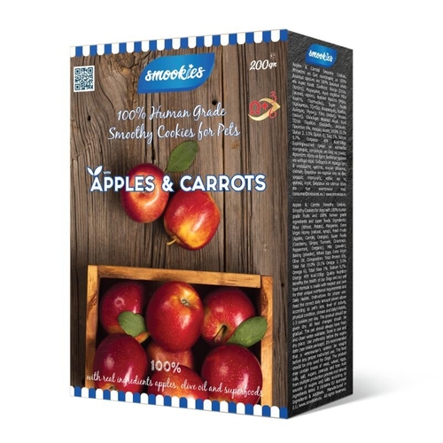 SMOOKIES Premium APPLE - jablečné sušenky s mrkví 200g 
