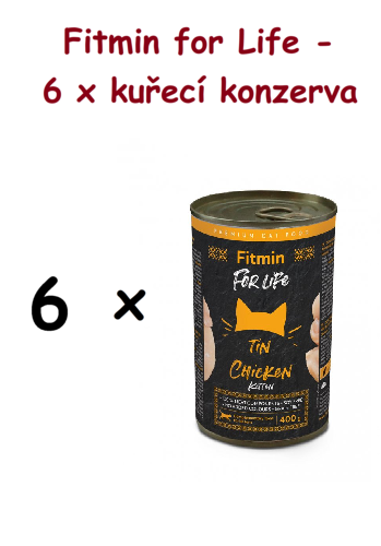 Fitmin For Life Kuřecí konzerva pro koťata 6x415 g