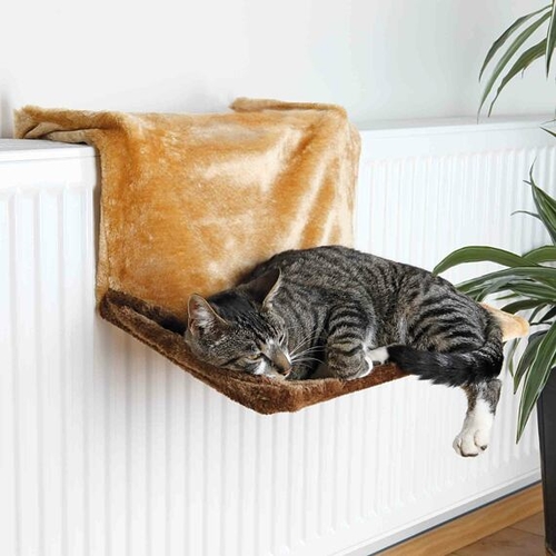 Závěsné odpočívadlo pro kočky na topení béžová